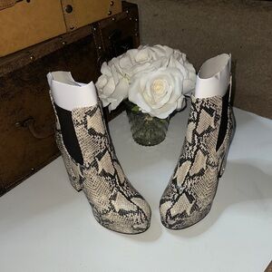 Snakeskin Ankle Boots